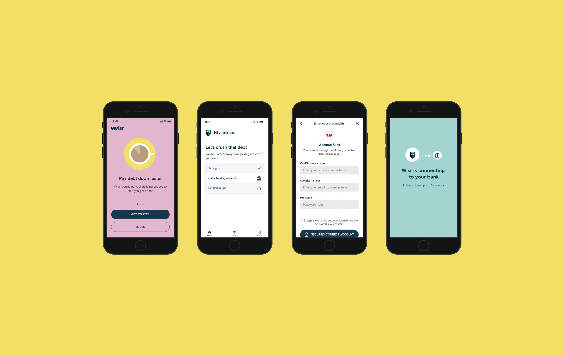Round Ups app screens, redesigned