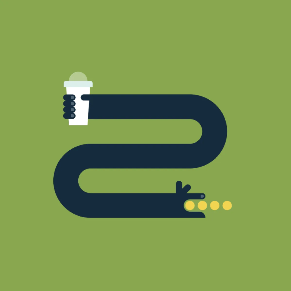 Round Ups app screens on an olive and navy background