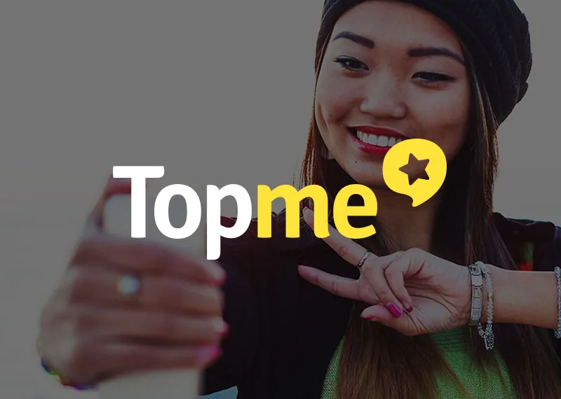 Top Me phone credit recharge app shown on a phone