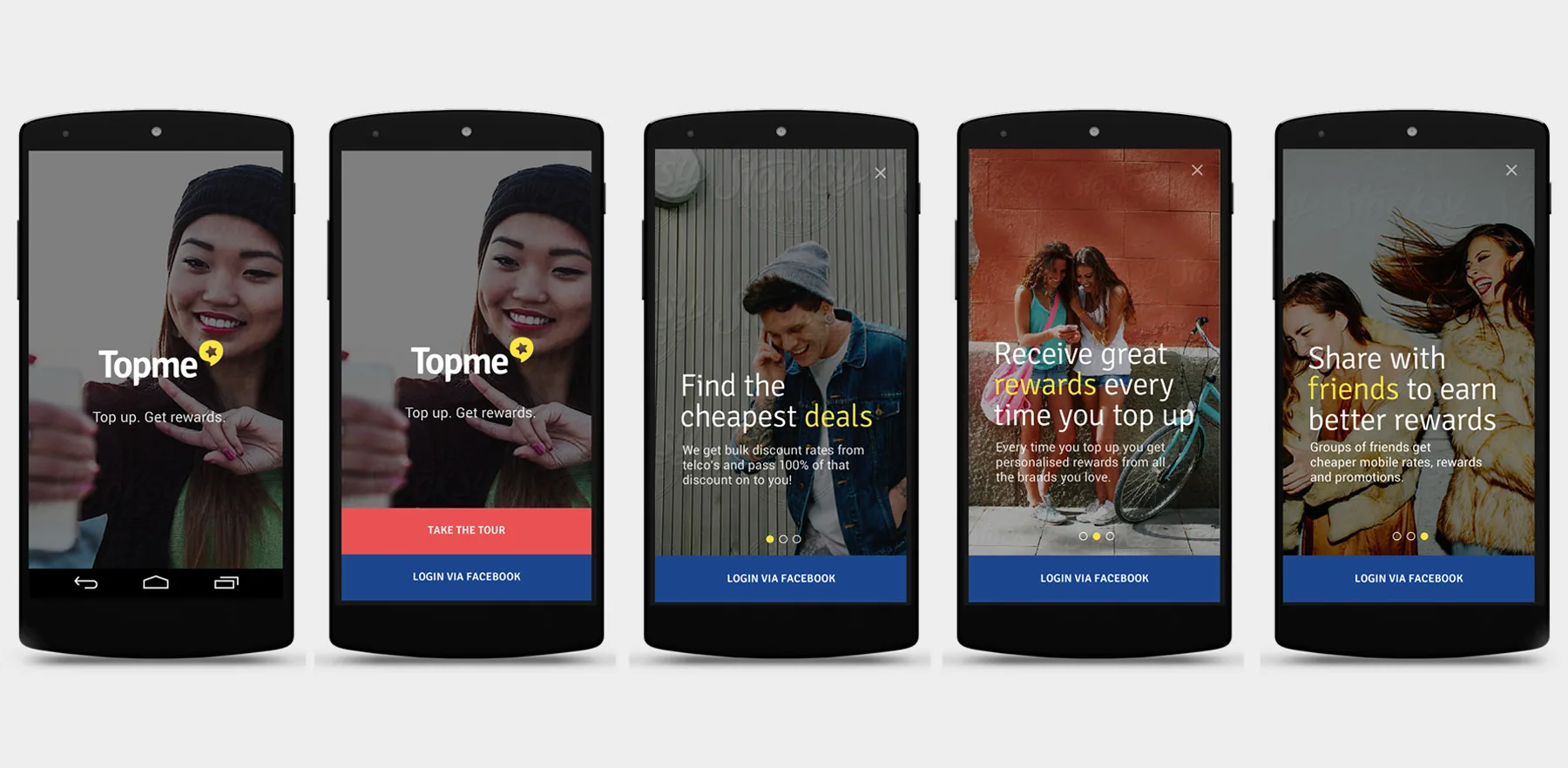 Top Me app shown on a phone